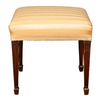 Lot 22 - A George III square mahogany stool