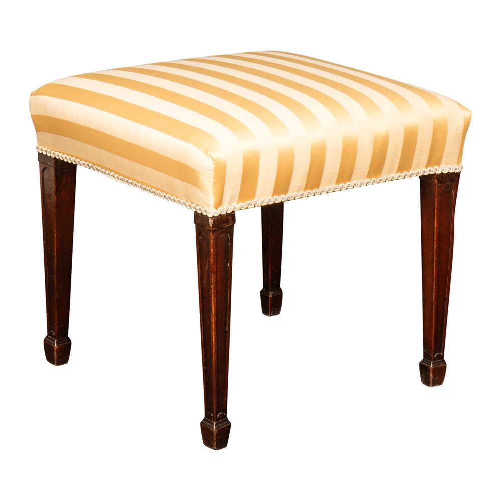 Lot 22 - A George III square mahogany stool