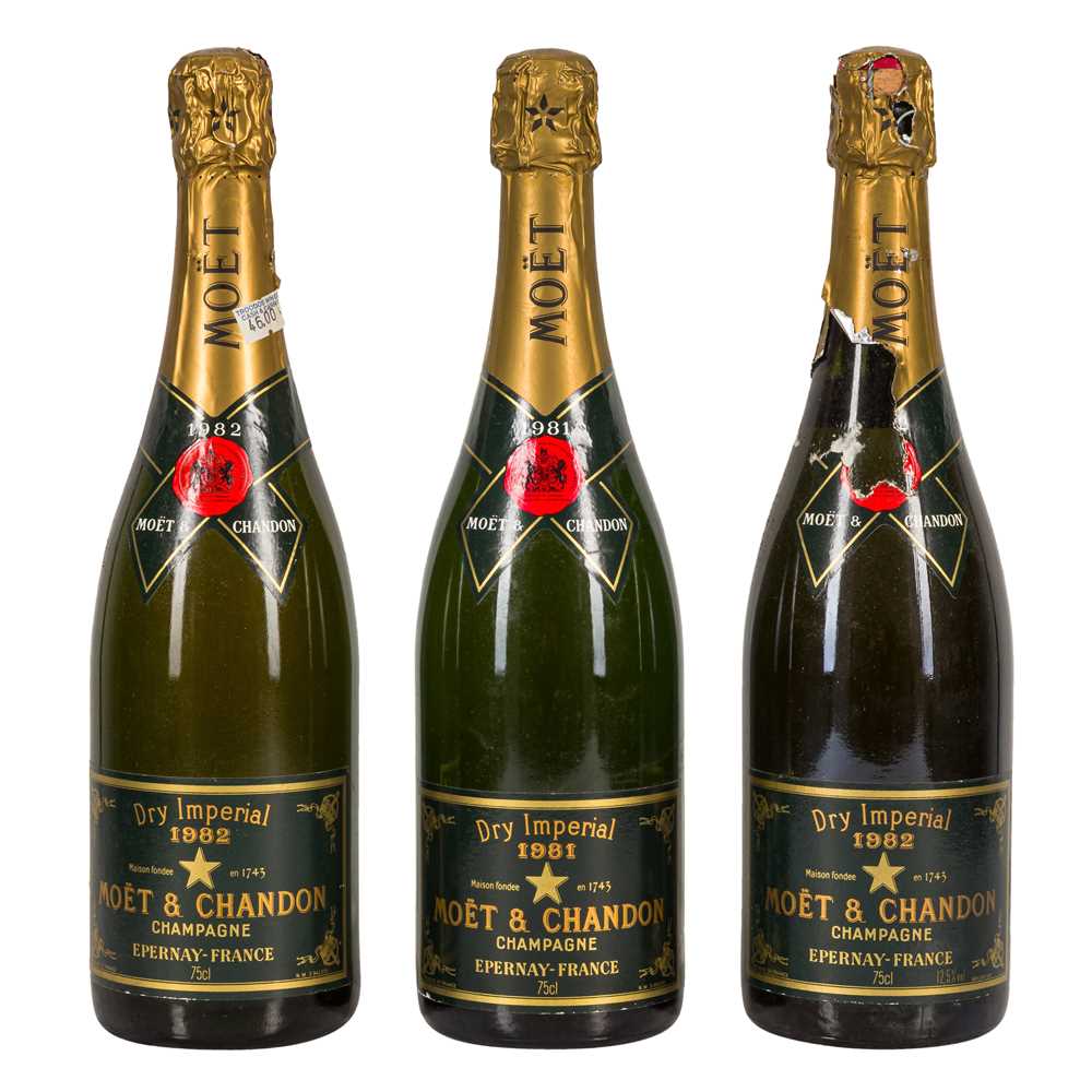 Lot 27 - Moet & Chandon Dry Imperial 1981 & 1982 - 3 bottles