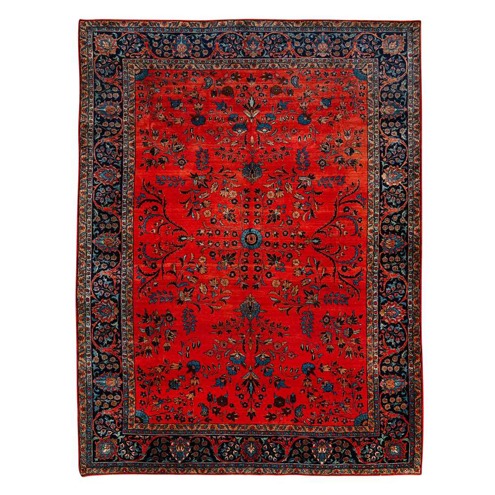 Lot 74 - A fine antique Sarouk carpet, west Persia