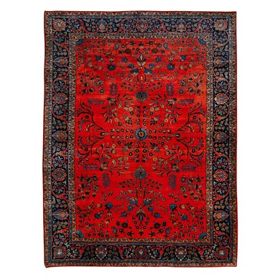 Lot 74 - A fine antique Sarouk carpet, west Persia