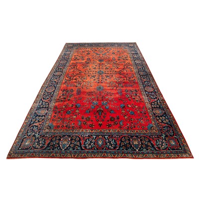 Lot 74 - A fine antique Sarouk carpet, west Persia