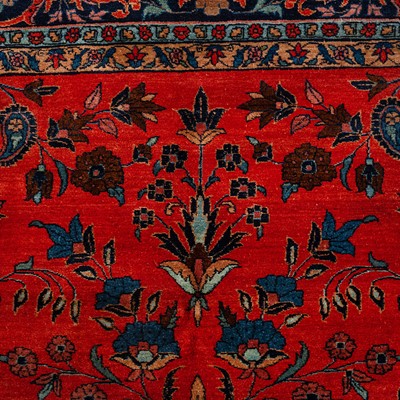 Lot 74 - A fine antique Sarouk carpet, west Persia