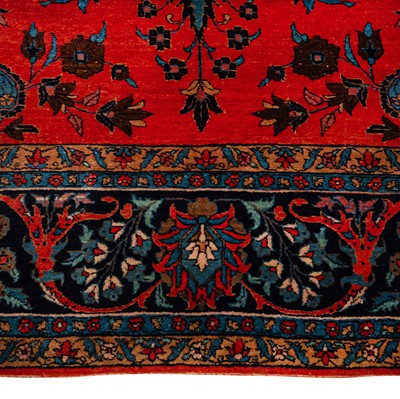 Lot 74 - A fine antique Sarouk carpet, west Persia