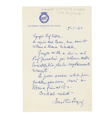 Lot 462 - Segre (Emilio)