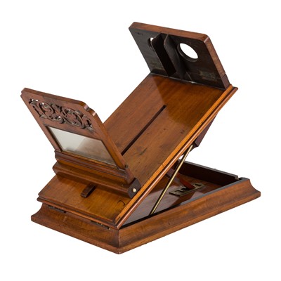 Lot 186 - A Tabletop Stereo Graphoscope together with Stereo Glass Diapositives