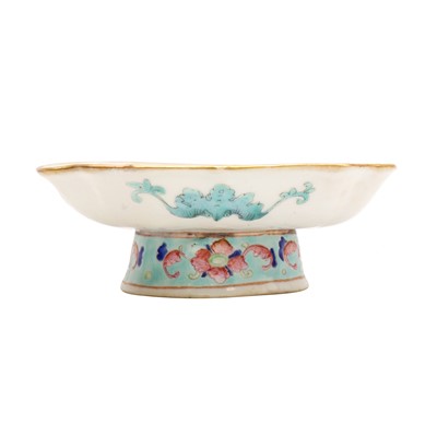 Lot 94 - A Chinese famille-rose 'cranes' stem bowl, Qing dynasty, Tongzhi mark and of the period