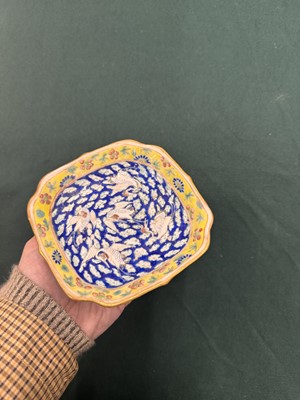 Lot 94 - A Chinese famille-rose 'cranes' stem bowl, Qing dynasty, Tongzhi mark and of the period