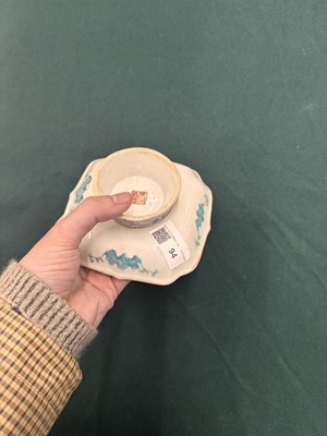 Lot 94 - A Chinese famille-rose 'cranes' stem bowl, Qing dynasty, Tongzhi mark and of the period