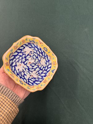 Lot 94 - A Chinese famille-rose 'cranes' stem bowl, Qing dynasty, Tongzhi mark and of the period