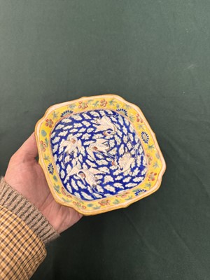 Lot 94 - A Chinese famille-rose 'cranes' stem bowl, Qing dynasty, Tongzhi mark and of the period