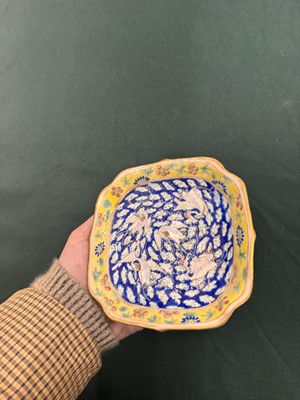 Lot 94 - A Chinese famille-rose 'cranes' stem bowl, Qing dynasty, Tongzhi mark and of the period