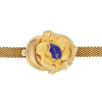 Lot 40 - A blue enamel bracelet