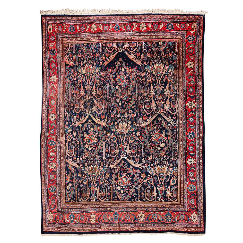 Lot 104 - An antique Mahal carpet, west Persia