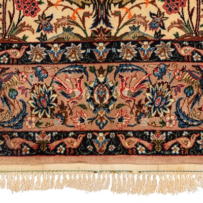 Lot 75 - An extremely fine part silk Isfahan prayer rug, central Persia