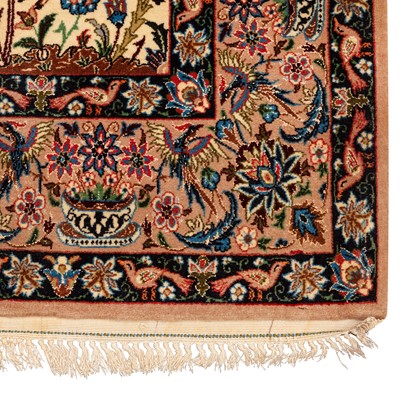 Lot 75 - An extremely fine part silk Isfahan prayer rug, central Persia