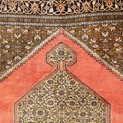 Lot 6 - A very fine silk Qum rug, central Persia