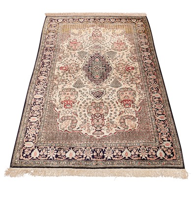 Lot 29 - A very fine silk Qum rug, central Persia