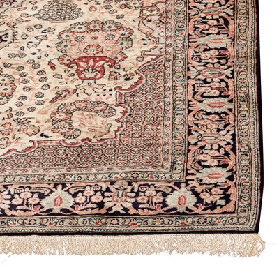 Lot 29 - A very fine silk Qum rug, central Persia