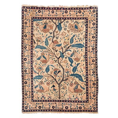 Lot 14 - An unusual part silk west Persian rug
