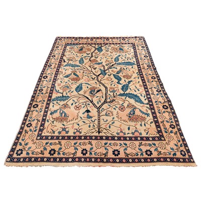 Lot 14 - An unusual part silk north-east Persian rug