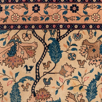 Lot 14 - An unusual part silk north-east Persian rug