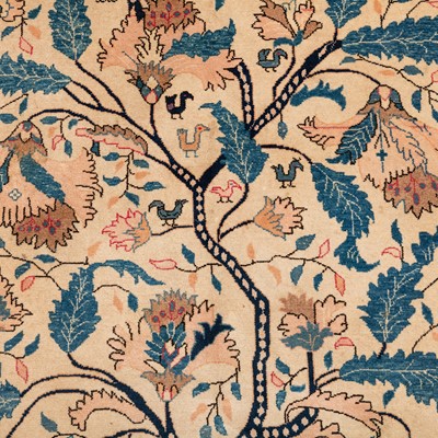 Lot 14 - An unusual part silk north-east Persian rug