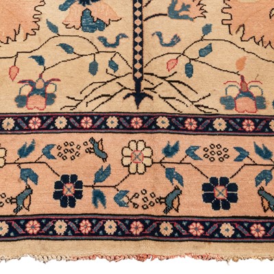 Lot 14 - An unusual part silk north-east Persian rug
