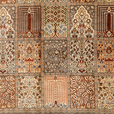 Lot 76 - An extremely fine signed silk Qum carpet, central Persia