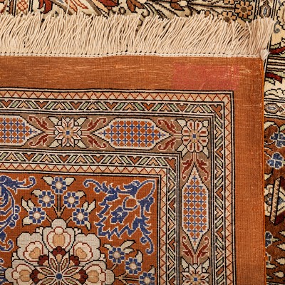 Lot 76 - An extremely fine signed silk Qum carpet, central Persia