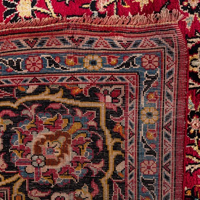 Lot 99 - A very fine silk Kashan rug, central Persia