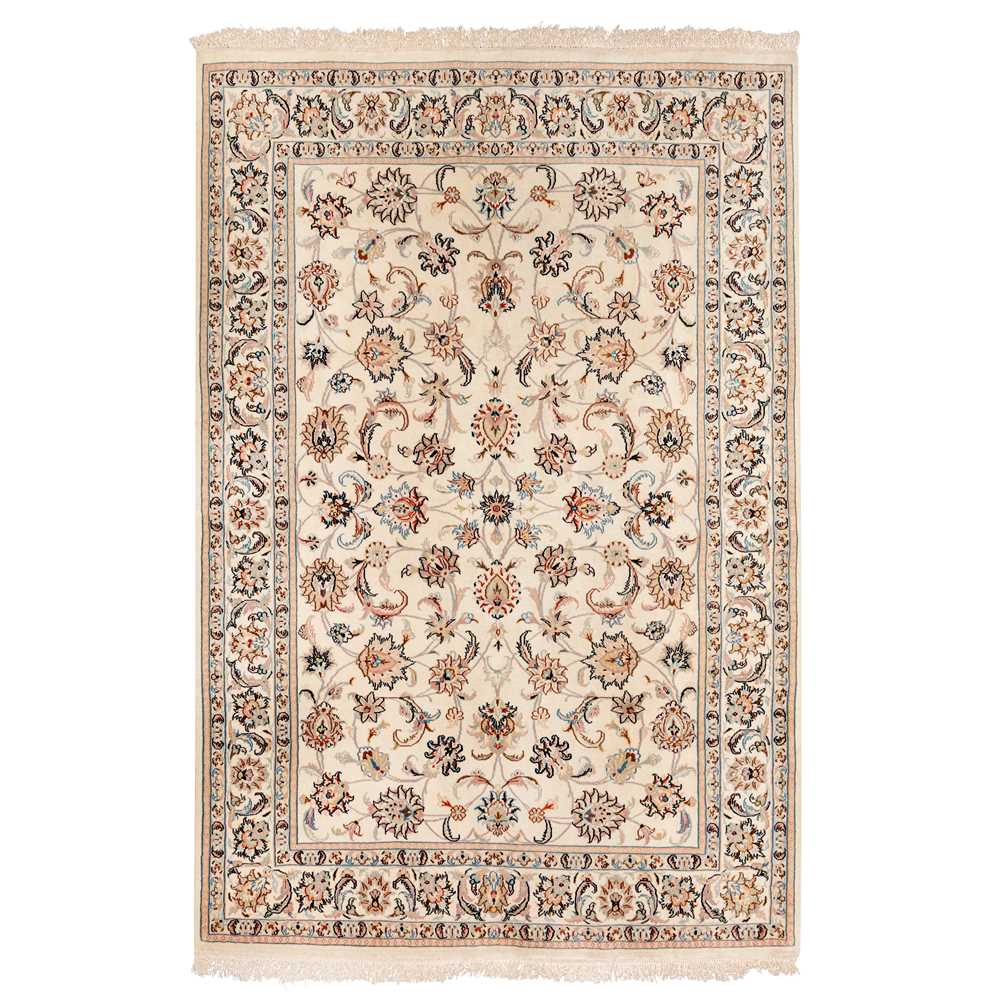 Lot 50 - A very fine part silk Kashan rug, central Persia