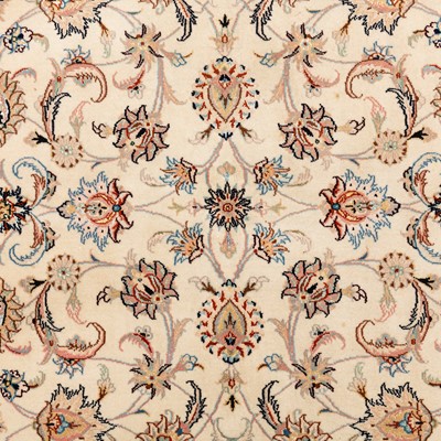 Lot 50 - A very fine part silk Kashan rug, central Persia