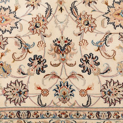 Lot 50 - A very fine part silk Kashan rug, central Persia