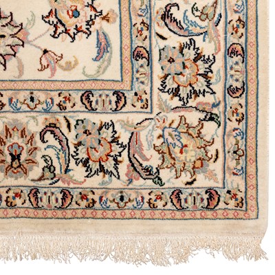 Lot 50 - A very fine part silk Kashan rug, central Persia