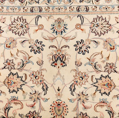 Lot 51 - A very similar part silk Kashan rug, central Persia