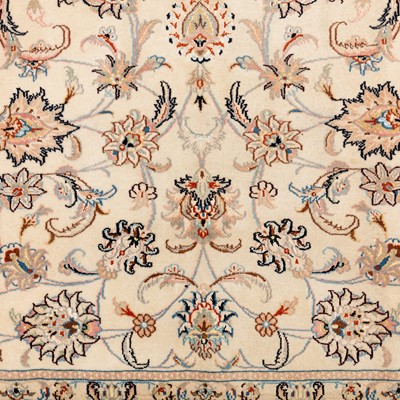 Lot 51 - A very similar part silk Kashan rug, central Persia
