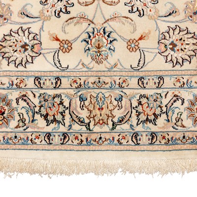 Lot 51 - A very similar part silk Kashan rug, central Persia