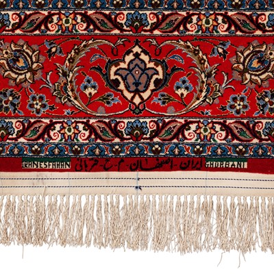 Lot 85 - A very fine signed part silk Isfahan carpet, central Persia