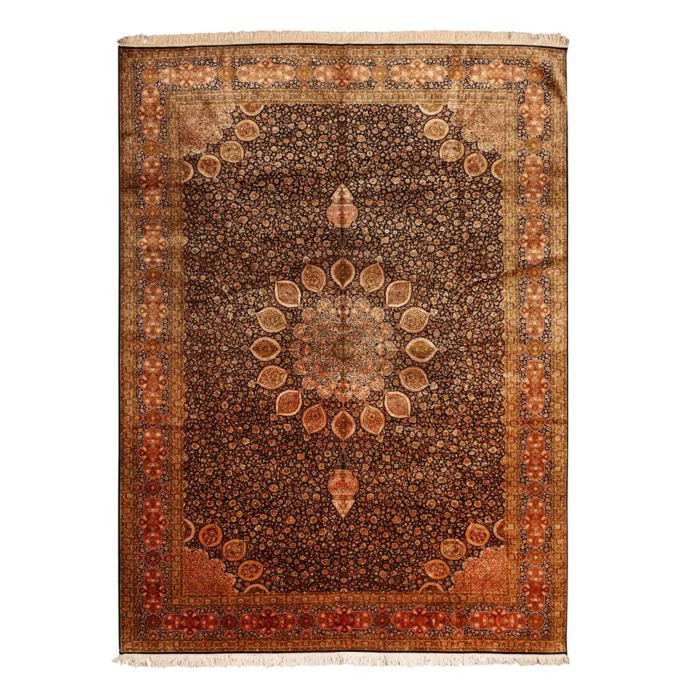 71 - An extremely fine silk Kashmir carpet, North India