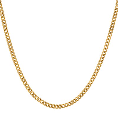 Lot 160 - A curb link chain necklace