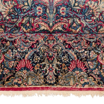 Lot 43 - A fine antique Kirman Laver carpet, south Persia
