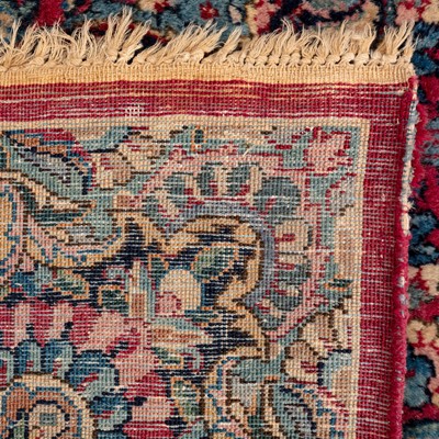 Lot 43 - A fine antique Kirman Laver carpet, south Persia