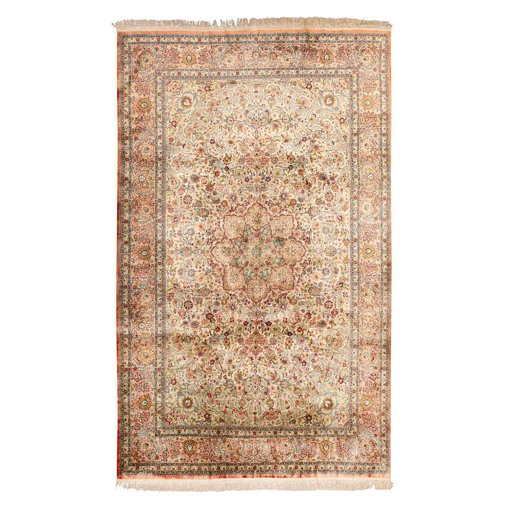 Lot 94 - An extremely fine silk Indian carpet