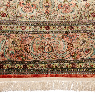 Lot 94 - An extremely fine silk Indian carpet