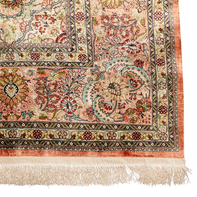 Lot 94 - An extremely fine silk Indian carpet