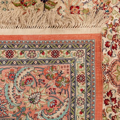 Lot 94 - An extremely fine silk Indian carpet