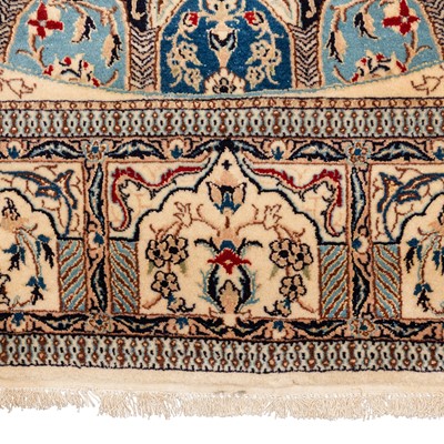 Lot 52 - A fine part silk Nain carpet, central Persia