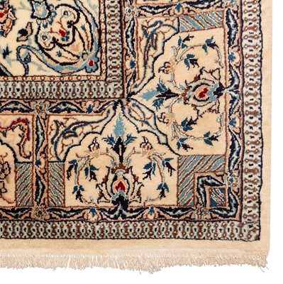 Lot 52 - A fine part silk Nain carpet, central Persia
