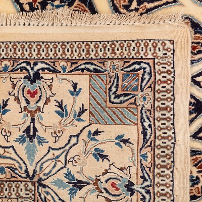 Lot 52 - A fine part silk Nain carpet, central Persia